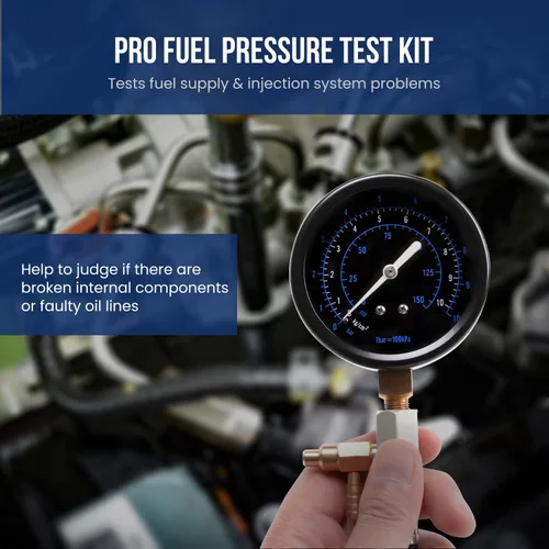 Miniatura 7 de Kit Lichamp de Prueba de Presión de Combustible Automotriz, Manómetro de Diagnóstico de Bomba de Combustible y Riel con Adaptadores, Manguera