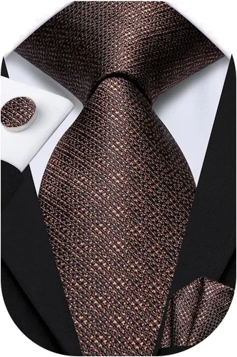 Miniatura 171 de Dubulle Corbata tejida de cachemira para hombre y gemelos de pañuelo para hombre, conjunto de gemelos para boda formal y negocios