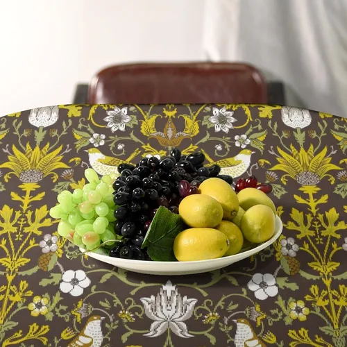 Miniatura 173 de Mantel Floral Retro de Pájaros, Diseño Original Bohemio William Morris Estampado Cubierta de Mesa para Hogar Picnic Fiesta Comedor Cocina William