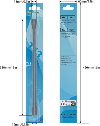 Miniatura 7 de ZealSound Brazo de manguera de metal multifuncional, cuello de cisne de micrófono de 13 pulgadas, extensión de soporte para soporte de piso