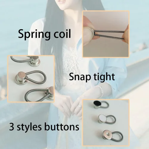 Miniatura 4 de 12 extensores invisibles de cuello de camisa de 0.8 pulgadas, extensores de botón de cuello ajustables para camisas de vestir, trajes, pantalones