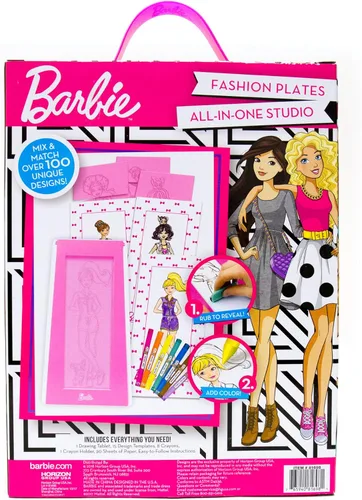 Miniatura 5 de Barbie Juego de diseño de moda todo en uno - Juego de bocetos de diseño de moda para niños de 6 años en adelante