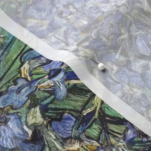 Miniatura 5 de Tela Spoonflower – Van Goghs púrpura flores flores flores iris azul impreso en tela de gasa por The Yard – costura moda vestidos decoración del hogar