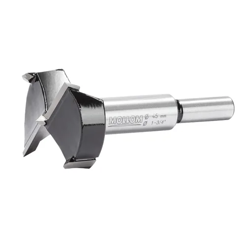 Miniatura 27 de Mollom Broca Forstner de 1/4" (6.3 mm) para carpintería precisa con un grosor de carburo YG8 duradero de 0.063 in, esta herramienta de corte
