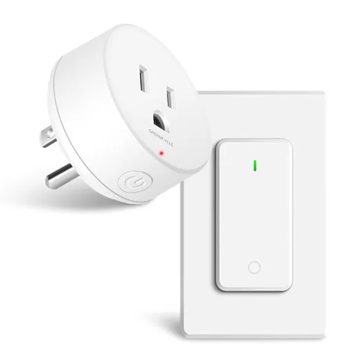 Miniatura 39 de Toma de control remoto, interruptor de luz y enchufe remoto greencycle con interruptor de luz inalámbrico, rango de 500 pies, no necesita cableado