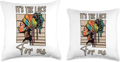 Miniatura 3 de Locs Afro Dreadlocks Love Natural Beauty Hair It's the Locs for Me Afro Hair - Almohada negra americana africana, 16 x 16 pulgadas, multicolor