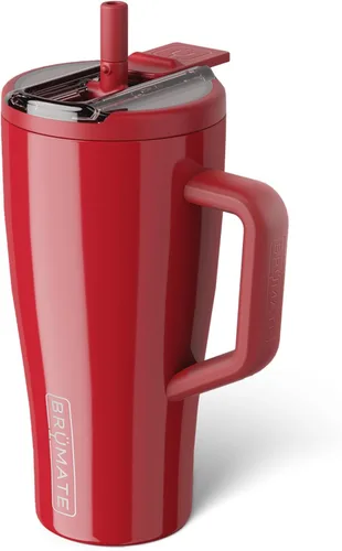 Miniatura 33 de BrüMate Era Flip - Vaso de 30 onzas con tapa con pajilla cubierta 100 % a prueba de fugas, popote higiénico cubierto, botella de agua de acero