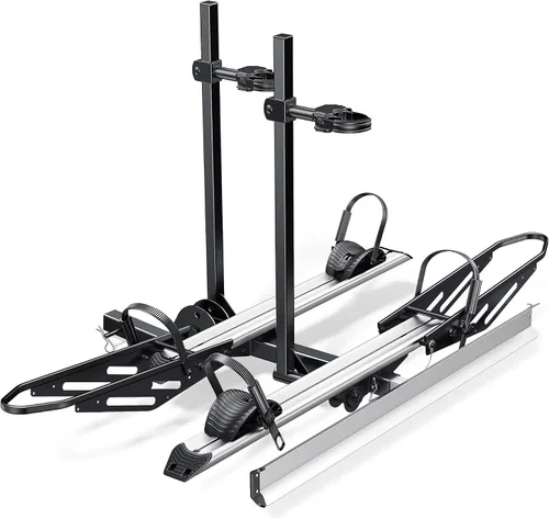 Miniatura 10 de RokRack S One 1-Ebike Rack con rampa, capacidad de 100 libras, soporte para bicicleta eléctrica de montaje en enganche único, se adapta a neumáticos