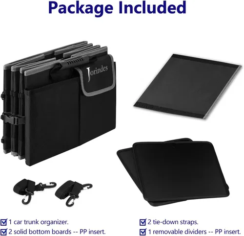 Miniatura 3 de Organizador de maletero con bolsa de enfriamiento aislada y a prueba de fugas incorporada, organizador de carga plegable para SUV con tiras