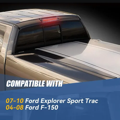 Miniatura 7 de Auto Dynasty Luz de freno secuencial con aspecto de fibra de carbono, 3ª tercera luz de freno compatible con Ford F-150 2007-2010 Explorer