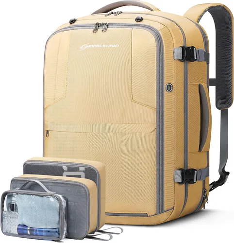 Maelstrom Mochila de transporte de 40-50L, mochila de viaje grande para hombres y mujeres, mochila para laptop aprobada por la TSA de 17.3 pulgadas