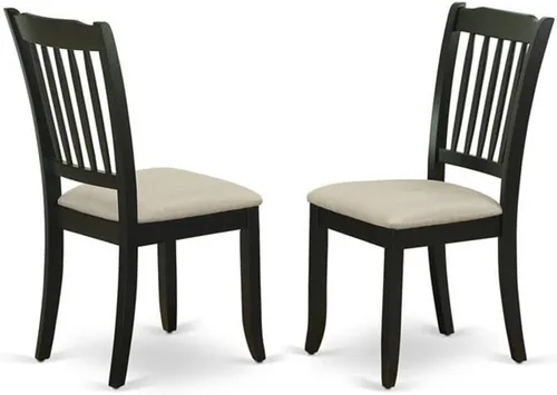 Miniatura 4 de East West Furniture SHDA3-BLK-C - Juego de mesa de comedor de 3 piezas para espacios pequeños que contiene una mesa de cocina redonda con pedestal