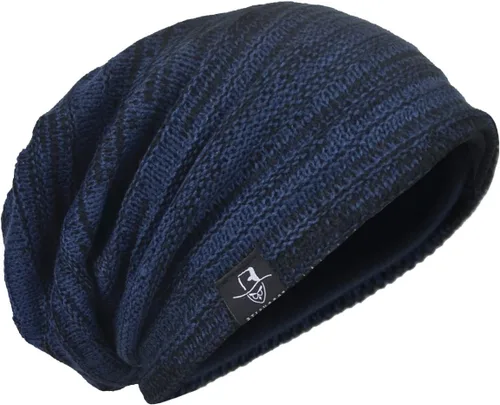 Miniatura 12 de Gorro de punto holgado con calavera de gran tamaño para hombre tipo skullcap