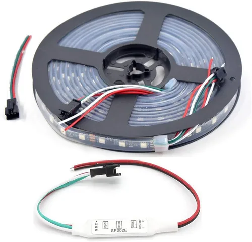 Miniatura 6 de WS2811 Tira LED 16.4ft 5M 300LEDs WS2811 5050 RGB SMD Digital Dream Color Direccionable Flexible LED Tira de Luz IP30 No Impermeable DC12V con Mini