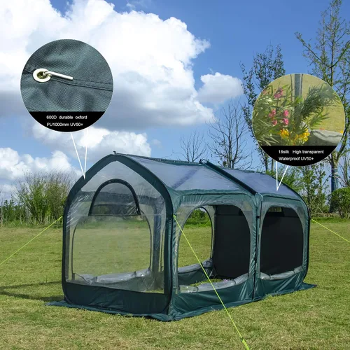 Miniatura 8 de Porayhut - Cubierta para invernadero, para flores y plantas, cubierta en PVC para jardinería, para jardín o patio trasero, protector contra heladas