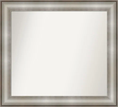 Miniatura 480 de Amanti Art Espejo de baño plateado para sobre fregadero, 28 x 47 pulgadas, espejo rectangular de plata imperial, marco de madera tradicional de gran