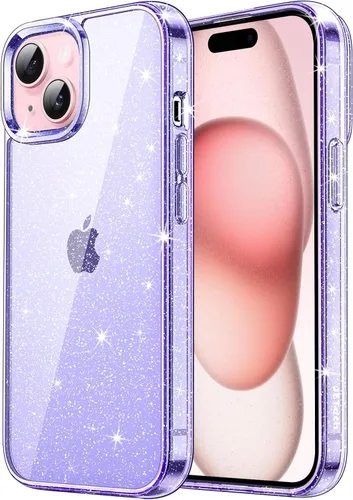 Miniatura 8 de JETech - Funda con purpurina para iPhone 15 de 6.1 pulgadas, funda brillante a prueba de golpes, bonita y brillante para mujeres y niñas (negro)