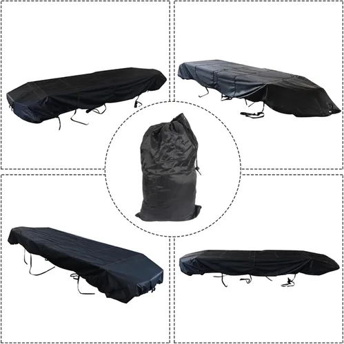 Miniatura 2 de Funda de repuesto para lanchas Jon Boats de 14 pies, resistente, grado marino, remolcable, color negro
