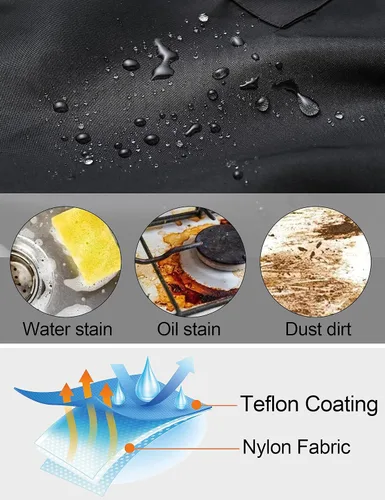 Miniatura 5 de Delantales cómodos repelentes al agua con espalda cruzada para mujeres con bolsillos para cocinar, cocina, hornear, ajustable, unisex