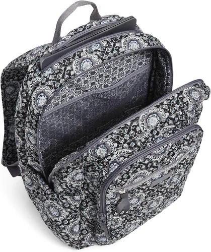 Miniatura 4 de Vera Bradley - Mochila Campus de algodón, para mujer, Medallón de carbón