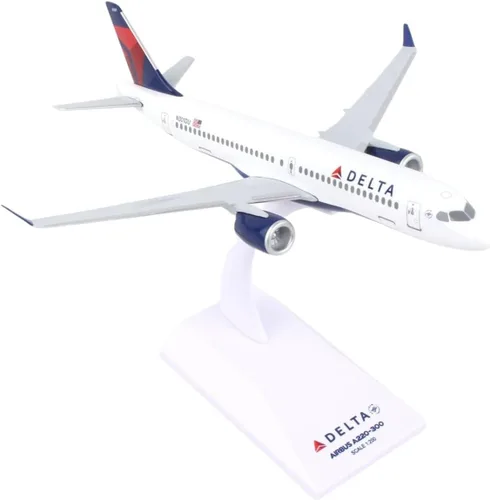 SkyMarks Delta A220-300 Modelo de pantalla a presión a escala 1/200 (SKR1091) - Con licencia oficial de Delta y Airbus para mayores de 14 años