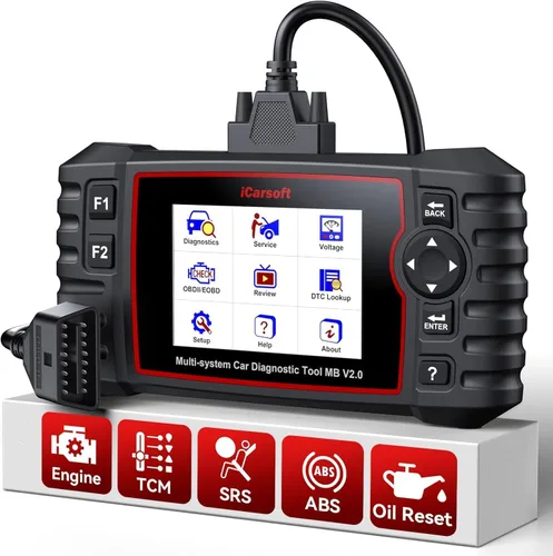 iCarsoft MB V2.0 OBD2 escáner herramienta de diagnóstico para Benz/Sprinter/Smart, lector de código de sistema completo con 9 reinicios, Auto VIN,