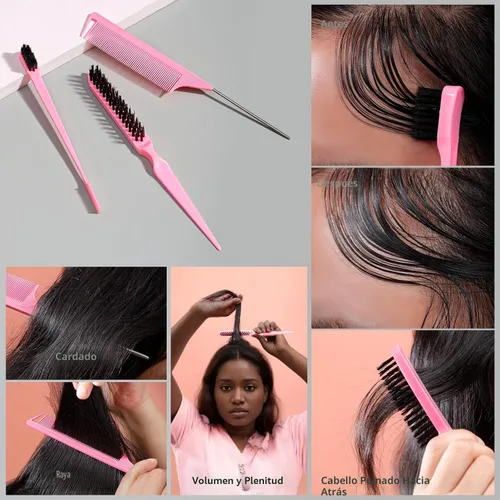 Miniatura 7 de Barra de cera para el cabello SWEET VIEW y cepillo liso para peinar hacia atrás para domar cabellos sueltos, encrespados, rabo de caballo elegante