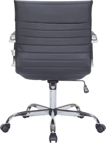 Miniatura 9 de LeisureMod Silla de oficina ejecutiva ergonómica con soporte lumbar, silla de escritorio giratoria de cuero ajustable, silla de computadora