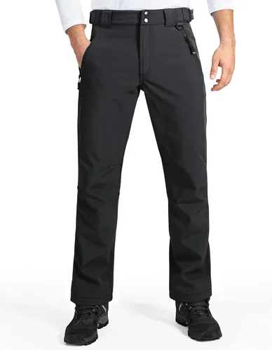 33,000ft Pantalones de esquí de invierno para hombre, con forro polar, cálidos, impermeables, aislados para snowboard, trabajo al aire libre,