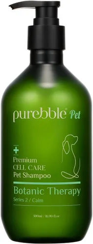 Champú verde calmante para mascotas con ingredientes naturales | Calma, refresca para pieles suaves y brillantes | Reduce la picazón, escamas | pH