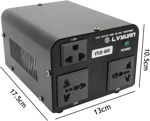 Miniatura 6 de Cantonape Convertidor de transformador de voltaje de 800 vatios de aumento y bajada de 110-120 voltios a 220-240 voltios y de 220-240 voltios a