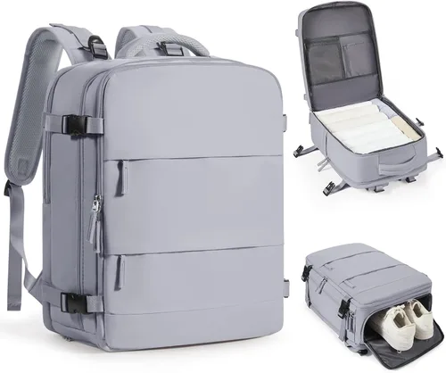 Miniatura 34 de coofay Mochila de viaje, para laptop, unisex, aprobada para aviones, bolsa de mano, equipaje, para artículos personales, para debajo del asiento