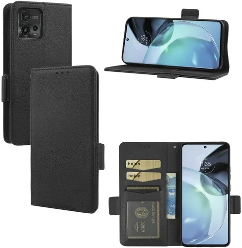 Miniatura 193 de Funda de piel sintética compatible con Motorola Moto E22 4G, funda de piel sintética compatible con Motorola Moto E22i 4G, color negro