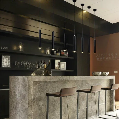 Miniatura 6 de 110 V 12 W Dia 5 CM L40CM tubo LED moderno Lámparas colgantes luz de punto para isla comedor sala de estar bar mostrador tienda techo cocina luces
