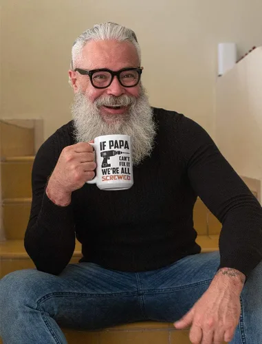 Miniatura 2 de Tstars Taza de cerámica para papá de parte de la hija, hijo, día del padre, tazas de café divertidas para papás, 15 onzas, color blanco