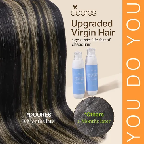 Miniatura 4 de DOORES Extensiones de cabello con pinzas, balayage, negro natural a rubio claro, 22 pulgadas, 4.23 oz, 9 unidades, 4.23 oz, extensiones de cabello