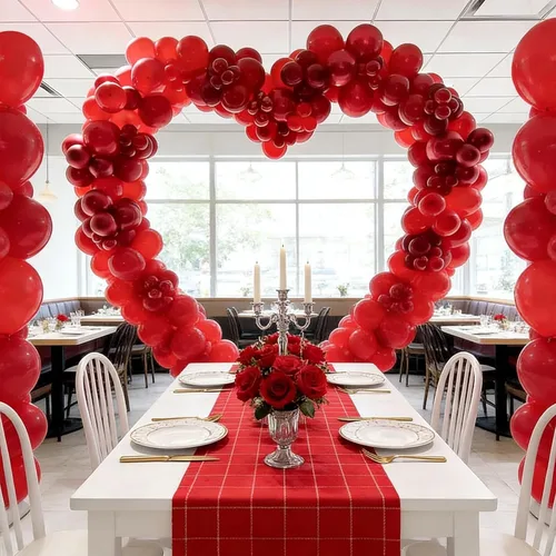 Miniatura 5 de FOTIOMRG Paquete de 100 globos rojos de 12 pulgadas, globos de látex rojos para el día de San Valentín, cumpleaños, boda, decoración de fiesta