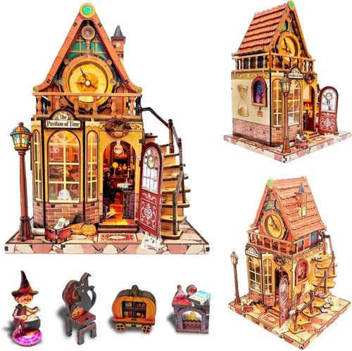 Miniatura 11 de OZJAY Kit de Casa de Muñecas en Miniatura DIY, Kit de Casa Pequeña con LED y Movimiento de Música, Kit de Casa de Muñecas de Madera DIY en Miniatura