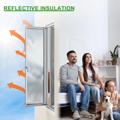 Miniatura 5 de Aislamiento reflectante de doble burbuja, aislamiento de ventana para invierno, aislamiento de caravana de 23.6 x 10 pies para aislamiento térmico