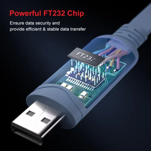 Miniatura 6 de Cable de consola USB Cisco, cable de consola USB a RJ45 compatible con routers/switch/Windows 7, 8,10 (12 pies)
