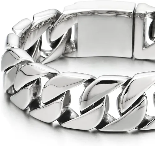 Miniatura 3 de COOLSTEELANDBEYOND Pulsera masculina de acero inoxidable para hombre