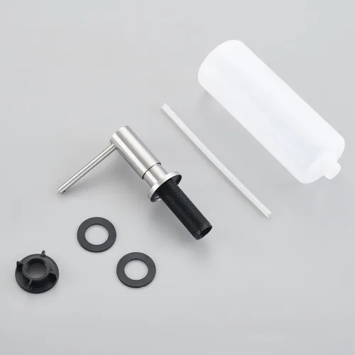Miniatura 7 de Dispensador de jabón para fregadero de cocina de níquel cepillado, dispensador de jabón de fregadero de acero inoxidable de repuesto de The Top