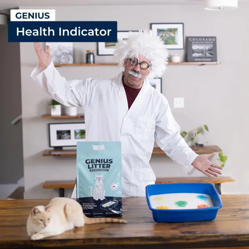 Miniatura 5 de Genius Litter Arena para gatos con monitoreo de la salud, presentada en Shark Tank, gel de sílice de cristal ligero, no se aglutina, sin polvo, bajo