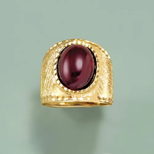 Miniatura 4 de Ross-Simons Italian 550 Carat Garnet Ring in 18kt Gold Over Sterling