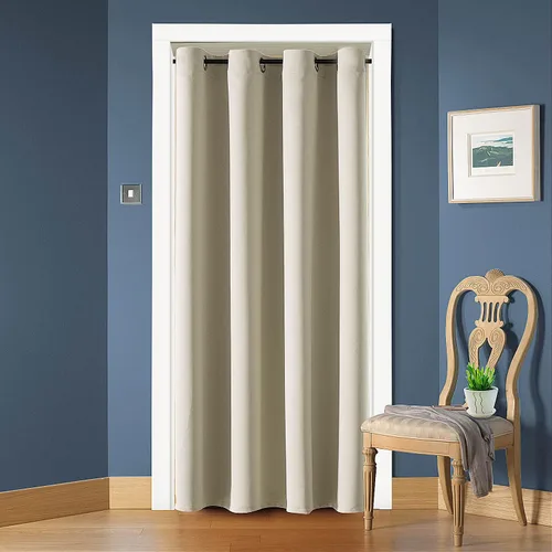 ChrisDowa - Cortinas opacas para privacidad, con ojales, para puerta, dormitorio, armario, con aislamiento térmico, cortina separadora de ambientes,