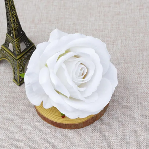 Miniatura 24 de 10 piezas de flores artificiales sin tallo de 3.9 in de cabeza de rosas artificiales estéticas para bodas, ramos, guirnaldas