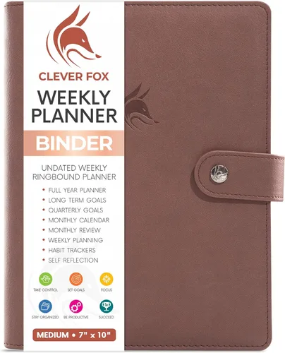 Miniatura 15 de Clever Fox Recambios de carpeta de planificador semanal, juego de recambio de página de planificador de 12 meses, planificador para gestión