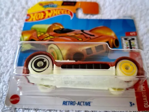 Miniatura 4 de Hot Wheels Retro-Active Orange Quarter Mile Heroes 4/5 Modelo de coche fundido a presión