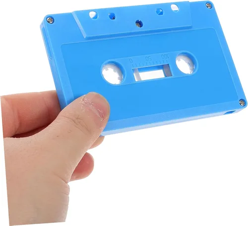 Miniatura 9 de Mikinona 2 cintas de casete vacías retro para decoración de música, casetes de decoración de fiesta, caja de almacenamiento de bricolaje Azul