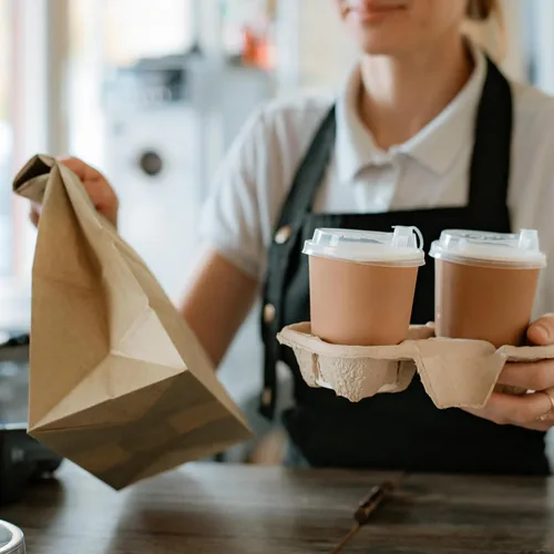 Miniatura 6 de BagDream Paquete de 500 bolsas de almuerzo de papel de 6 libras, bolsa de papel kraft marrón, bolsas de papel pequeñas para aperitivos